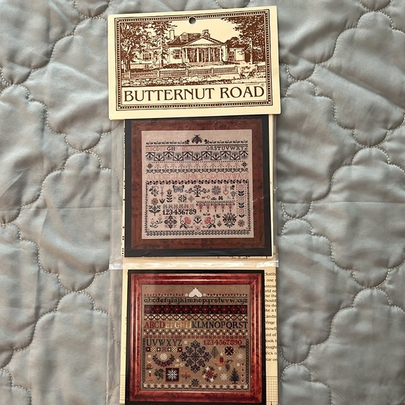 Bundle of 2 Count Cross Stitch Patterns - Winter & Summer Samplers - Picture 2 of 6